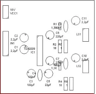 amplificador de audio 10W estereo