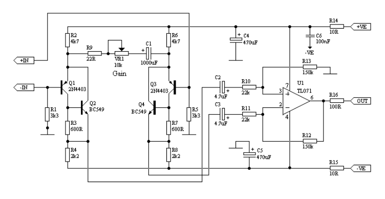 preamplificador para micrófono compensado