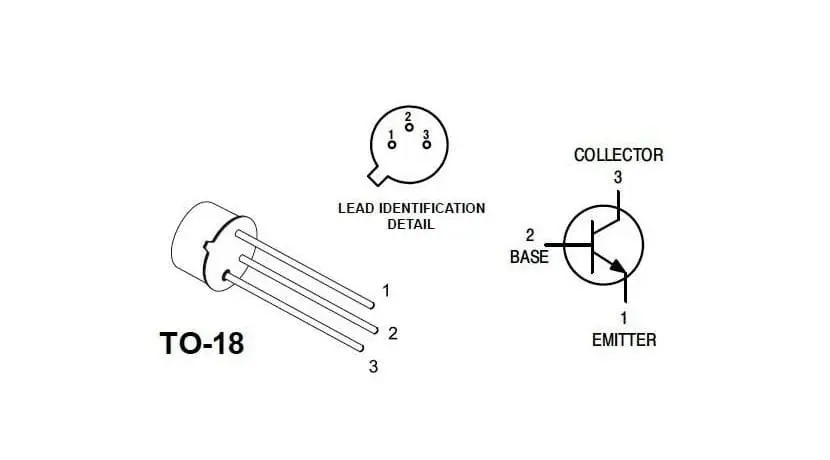 Identificación de los pines del TO-18